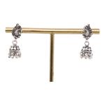 CHAITANYA EMPORIUM eye catchy peacock design silver jhumke