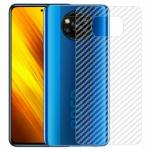 Kite Digital Redmi Poco X3 Back Screen Protective Film Carbon Fiber Skin Transparent Screen Guard Sticker (Pack of 2)