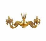 Kartique Home Decor Brass Shankh Chakra Namah Diya Showpiece 6 inch