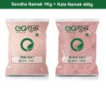 Goshudh Kala Namak 400g & Sendha Namak 1Kg Combo Pack 1400g