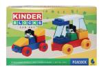 PEACOCK Kinder Blocks Car Set, Multicolor (Set of 24 Pieces)