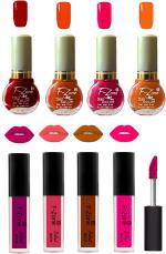 OUR BEAUTY Nail Polish And Lipstick Combo 384 (Pack Of 4)