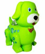 KTRS ENTERPRISE Battery Operated Rotating Barking Dog with 3D Lights Music & Bump and Go Dog Toy for Kids