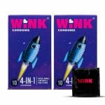 Wink Natural 4-In-1 Condoms for Extreme Sensation (Pack of 2)
