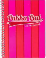 Pukka Pad A5 Size Single Line Ruled Notebook 200 Pages Perforated Pages Wire Bound Pink Card Covers 80Gsm Vogue Range
