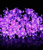 X4Cart Pink 16 LED 4 Meter Indian Blossom Silicon Flower String Fairy Lights