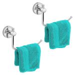 Plantex Silver Stainless Steel Towel Hanger 21.5 x 18 x 10 cm (pack of 2)