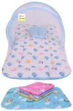 Kwitchy New Born Baby Mosquito Net Bed With Bed Protector