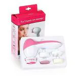 Inditradition Battery Powered 5-In-1 Smoothing Body Face Beauty Care Facial Massager, White