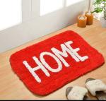 Riftree Soft Micro Yarn Anti-Skid Door mat for Home/Office/Bathroom/Kitchen Pack of 1 pcs 16 x 24 inches/40 x 60 cms (Home RED)
