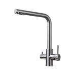 Bassino Gold Metal Modern Kitchen Faucet Tap Tap with Double Spout