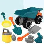 KidsZeeNie Truck Beach Toy Set | Travel Beach Toys for Kids with Sand Buckets 8PCS Funny Educational Mini Interactive Beach Toy Sand Beach Toy Beach Game Toy Digging Sand Tool for Toddler Children