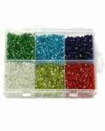 BEADS N FASHION 2 Cut Silver Line Glass Seed Beads DIY Kit for Jewellery Making, Beading, Embroidery and Art and Crafts, Size 11/0 (2mm)