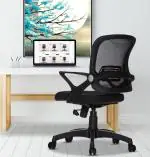 Teal Loca Mid Back Ergonomic Office/Study Chair- Black