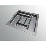 SUNUP Cutlery Tray for Kitchen Drawer, Cutlery Organizer for Tandem Box , Spoons Knife Spatula Utensils Cosmetic Stationary Holder Storage Plastic/Pvc Trays For Modular Drawer