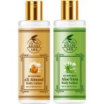 Khadi Ark Almond & Aloe Vera Moisturizing Body Lotion For Soft Touch, Silky Glowing Skin (400 ml)