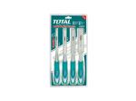 TOTAL CR-V Wood Chisel Set 140 mm (4 pcs) - THT41K0401