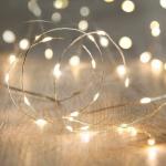 LTETTES Warm White Silver USB Powered Copper LED String Fairy Lights 5m and 50 Lights
