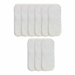 Chinmay Kids Unisex Baby Diaper Insert Pad 4 Layer Mircofiber Reusable And Washable Cloth Diaper Liner Pad for Small Toddler and Newborn Babies, Age 0-24 Months, White (Pack of 9)