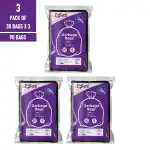 Ezee Black Garbage Bags 17 inch x 19 inch 30 pcs (Pack of 3)