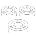 IDEAL PRIME Rust Proof Stainless Steel Hot Pot Stand Trivet Set (3 Pices) | Steel Cooker Stand Cooker Steamer Table Top Stand Kitchen Tool Pack Of 3