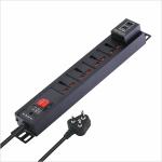 MX 4 Outlet 15 Amp Universal Socket Power Strip Extension Board with USB C QC 3.0 (4155B)