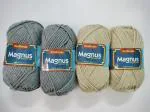 vardhman knitting yarn magnus yarn (Pack of 4 balls - each ball -100 gm) 2 GREY & 2 LT BEIGE BALLS