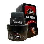 QUICK Nubuck & Suede Shoe Polish Cream Color - Dark Brown (Pack 50 Grams) and Shoe Shiner| Carnauba Wax Shoe Polish Cream with Silicon Oil and Leather Conditioner