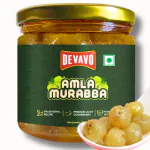 Devavo Amla Murabba | Premium Juicy Gooseberry | No Sugar Syrup/Refined Sugar | Sweetened With Mishri & Khand | No Artificial Colour & Flavour | Traditional Grandma's Recipe | Handmade with Love