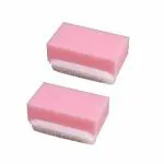 Safe-O-Kid Bathing Soft Foam Sponge Sensory Scrubber For Baby, Pink - Pack of 2