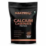 NAKPRO Calcium Caseinate| Helps in Muscle Recovery, Low Carbs Protein Powder (1Kg, Chocolate)