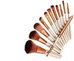 DATNASAYAD Brown Multipurpose Soft Bristles Makeup Brushes Set of 12 - (Pack of 12)