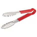 Melodi Stainless Steel Kitchen Tong with Red Handle 9 inch