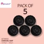 Activated Charcoal Soap for skin whitening, Treat Oily Skin Pack of 5
