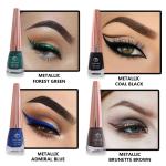 Looks United New Fashion Shimmer Glitter Metallic Eyeliner (Metallic Forest Green, Metallic Coal Black, Matallic Admiral Blue, Metallic Brunette Brown)Pack Of 4