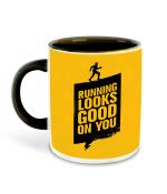 Whats Your Kick Running Goods Look On You Design Printed Dark Blue Ceramic Coffee Mug and Tea Mug 325ml