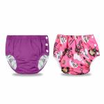 Chinmay Kids Combo of Baby Swim Diaper Waterproof Reusable Leakproof Adjustable Infant Pool Pant Boys Girls Swimsuit, Age Group - (4 months - 3 Years) | Purple Monkey Print