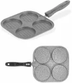 Niyara Enterprise Nonstick grill mini uttapam pan NA Pan 19 cm diameter 1 L capacity (Aluminium, Non-stick)