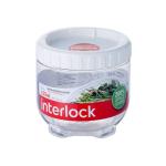 Lock & Lock Transparent Interlock Plastic Food Container with White Lid 620 ml