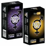 NottyBoy Overtime, Extra Delay and 1500 Power Dots Condoms - 20 Pieces