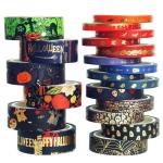 Hasthip 20 Roll Washi Tape Halloween Element Washi Tape Set Aesthetic Decorative Tape Washi Tape Set With Skull, Black Bat, Pumpkin Perfect For Bullet Journal, Scrapbook,Junk Journal