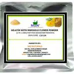 MGBN Gelatin With Marigold Flower Powder 2 In 1 Uses For Face Mask, Hair Removal Skin Care 150 gm