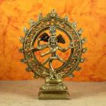 SMILE SELLERS.COM Lord Shiva Dancing Natraj/Nataraja Statue Brass Handcrafted Decorative Sculpture Brass Idol of Natraj for Home | Office Decor
