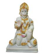 Winsome Collection Hanuman Bajrangbali Idol Murti Statue - 17 Cm (White Polyresin)