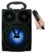 MUSIFY TOP SELLING WS-402 Wireless Speaker Led Disco Light subwoofer Sound System with DJ Light Carry Handle-Travel Speaker Support Bluetooth, FM Radio, USB, Micro SD Card Reader, AUX with [Free Mic] 15 W, 4