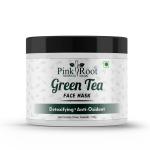 Pink Root Men and Women Green Tea Face Mask Rich in Antioxidant Dm Water and Magnesium Aluminium Silicate - 100gm