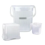 Nayasa Strong Plastic Rimmy Bucket Mug And Stool Bathroom Set of 3 for Kitchen & Bathroom ( 25 L Bucket + 1.5 L Mug + Stool , Transparent)