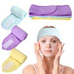 TWIREY Polycotton Stretchable Elasticized Adjustable Makeup Head Wrap Facial Headbands and Spa Headbands Face Cleaning Head Wrap for Women (Pack of 2) - Multicolor