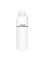 Rioware Riobuzz Borosilicate Glass Water Bottle with Silicone Sleeve (550ml) | Airtight lid | Leak Proof | Silicon Cap | Fridge Water Bottles for Home, Office & Gym -Pack of 01(White)