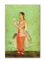 Tamatina Multicolor Rajasthani Queen Of Rajasthan Traditional Art Canvas Painting - 13X10 Inch